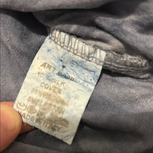 Made in Italy Hand Dyed Sleeveless Silk Blouse Lightweight With Sequins - Picture 4 of 7